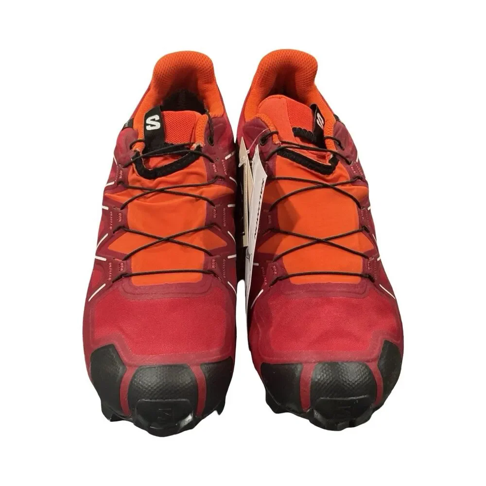 Size 10 Salomon Speedcross 5 GTX Trail Red Orange Mens Running Shoes 475691